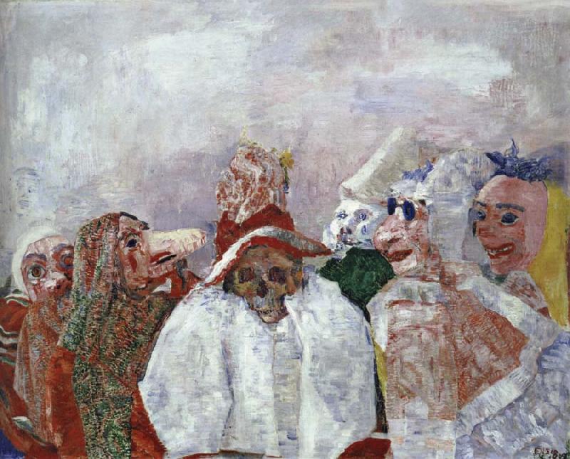 James Ensor Masks Confronting Death Or Masks Mocking Death France oil painting art